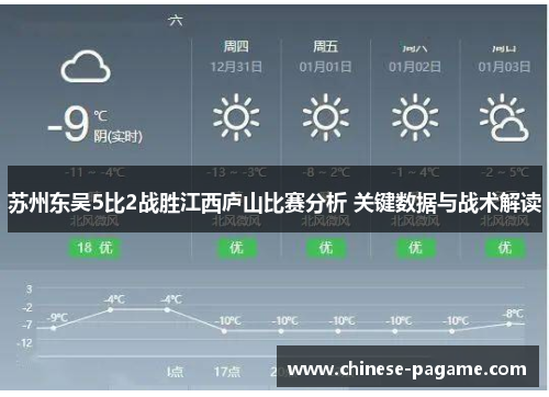 苏州东吴5比2战胜江西庐山比赛分析 关键数据与战术解读
